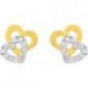 BOUCLES D'OREILLES PLAQUE OR