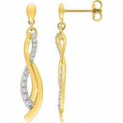 BOUCLES D'OREILLES PLAQUE OR