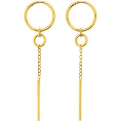 BOUCLES D'OREILLES PLAQUE OR