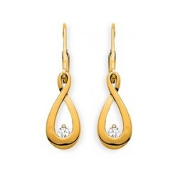 BOUCLES D'OREILLES PLAQUE OR