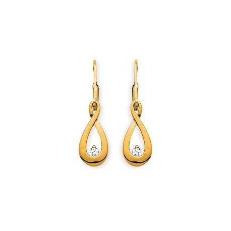 BOUCLES D'OREILLES PLAQUE OR