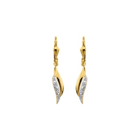 BOUCLES D'OREILLES PLAQUE OR