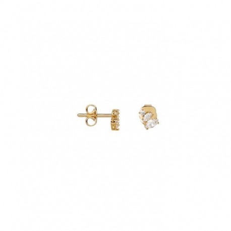 BOUCLES D'OREILLES PLAQUE OR