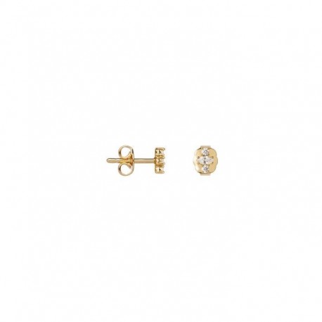 BOUCLES D'OREILLES PLAQUE OR