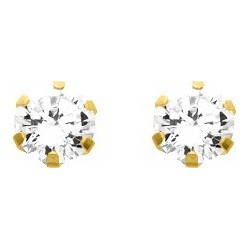 BOUCLES D'OREILLES PLAQUE OR