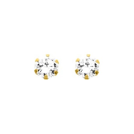 BOUCLES D'OREILLES PLAQUE OR