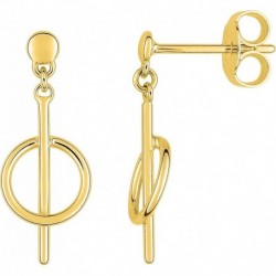 BOUCLES D'OREILLES PLAQUE OR