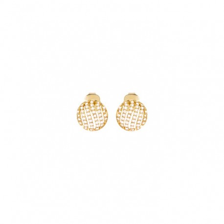 BOUCLES D'OREILLES PLAQUE OR