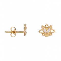 BOUCLES D'OREILLES PLAQUE OR